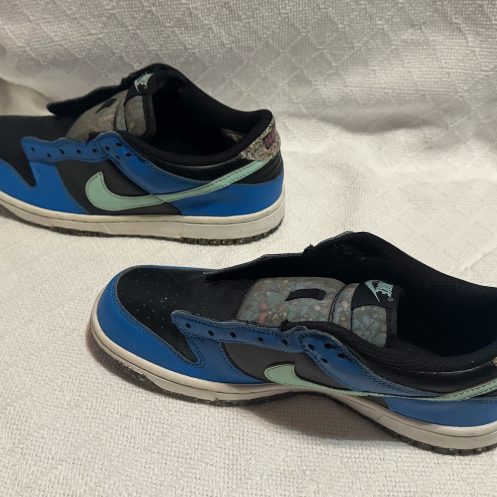 Nike Dunk Low SE ‘Black Light Photo Blue Mint Foam’ Size 6Y or Women’s 7.5 - Picture 7 of 11